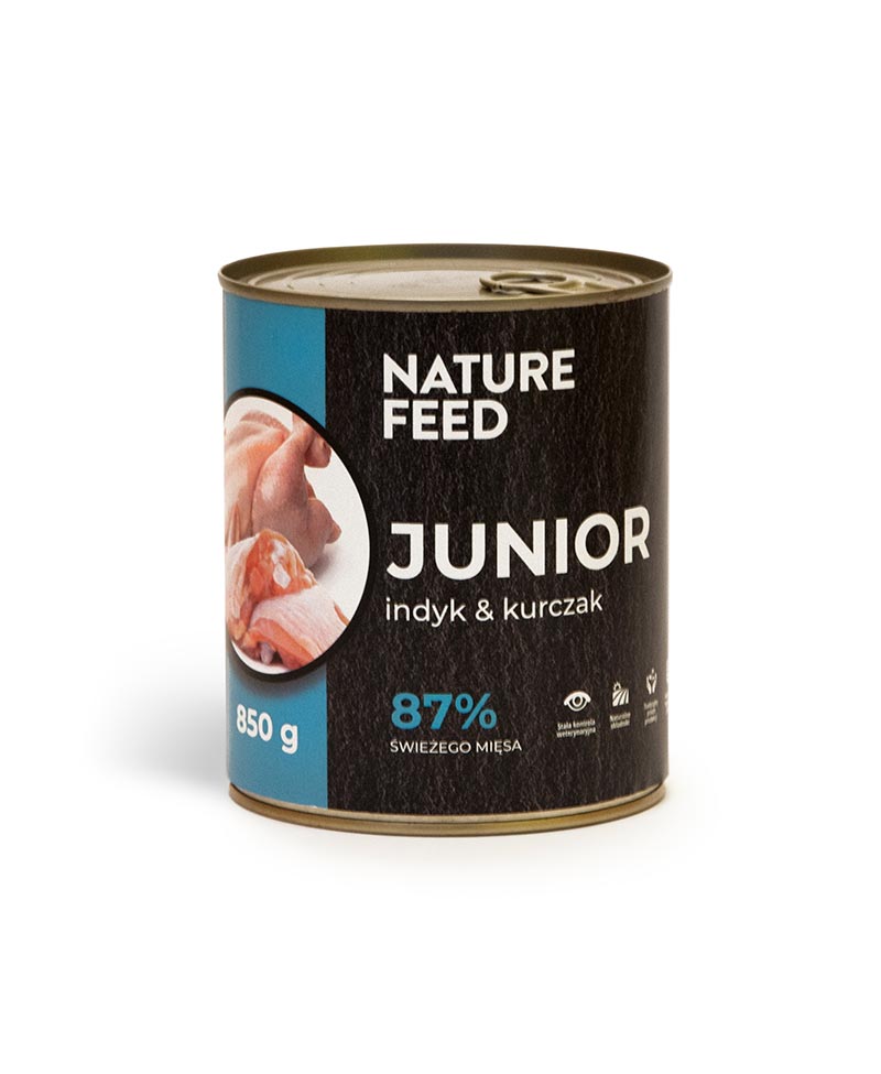 Nature Feed Junior Indyk i Kurczak – mokra karma dla psów
